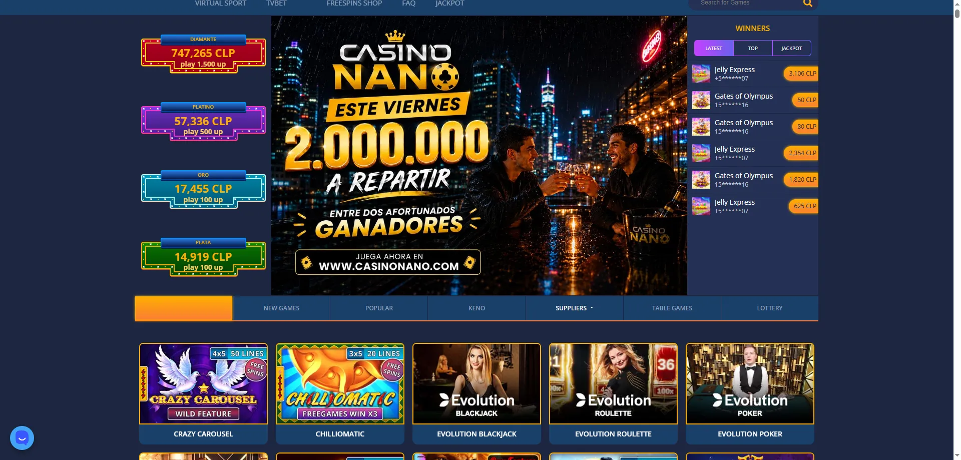Nano Casino Chile casino online rese&ntilde;a completa 2026